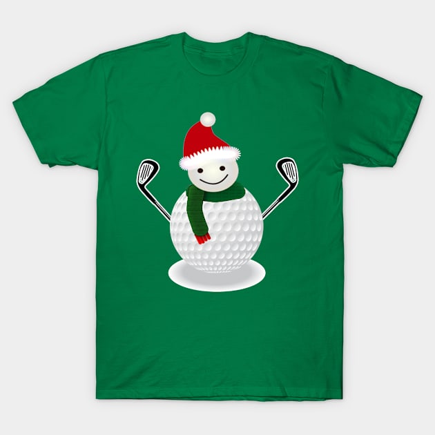 Golf ball Snowmen T-Shirt T-Shirt by mirach1all